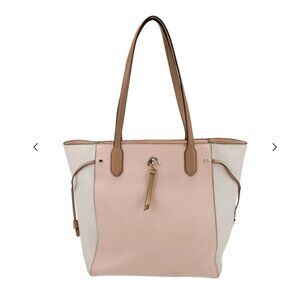Kate Spade Large Leather Tote Handbag Laptop Cream Tan
